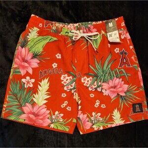 MENS HURLEY PHANTOM LOS ANGELES ANGELS FLORAL SWIM BOARD SHORTS SIZE M